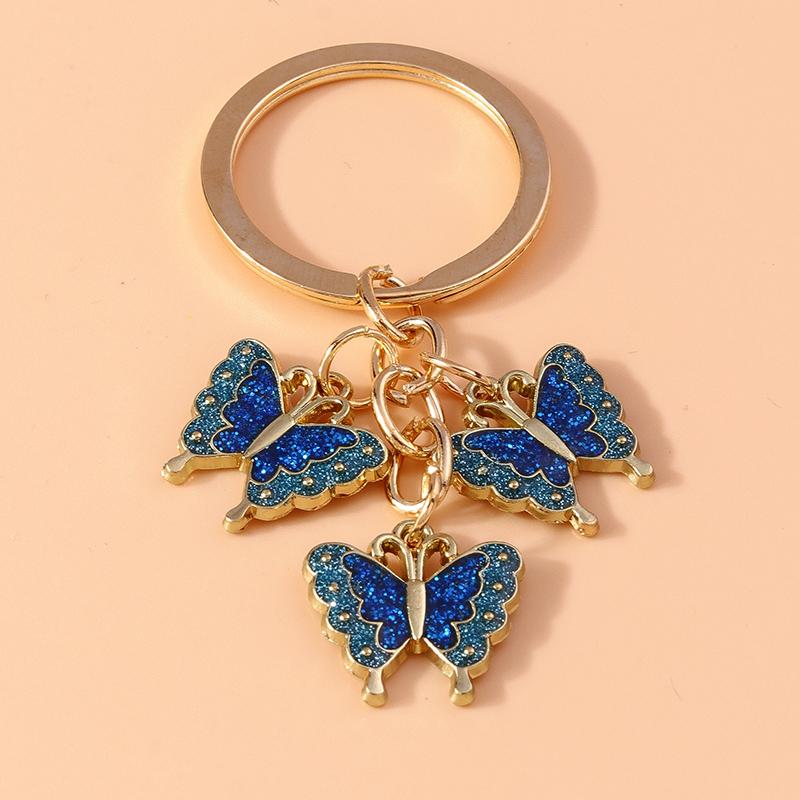 

Delicate Enamel Sequin Butterfly Keychain for Women Girls Key Ring Pendant Handbag Accessories DIY Handmade Jewelry Gifts