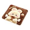Cute Puppy Pattern Pad Plush Animal Chair Pad, Square Cozy Seat Cushion, Cat Pattern, 15.8 Comfortable Office Cushion x Inch with Non-Slip Backing for