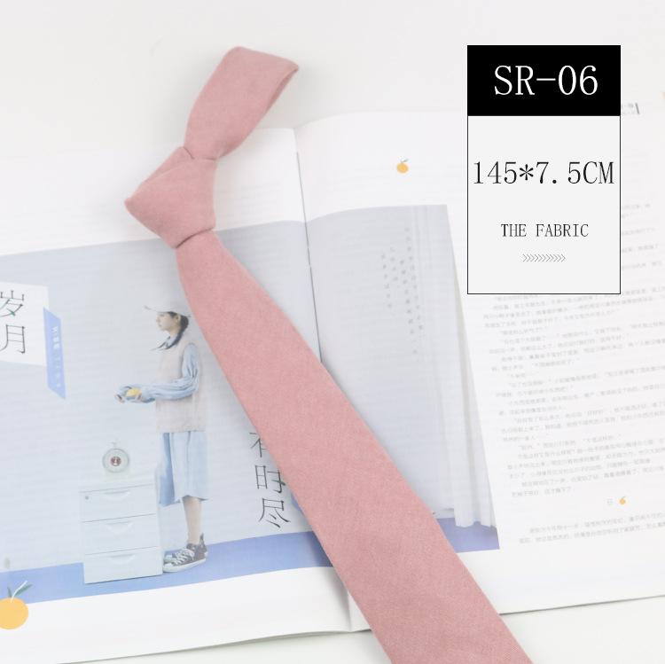 

Однотонный галстук для студентов и студенток, повседневный замшевый однотонный литературный галстук макарон 7 см ручной работы