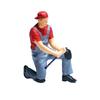 Repairman Figure Model 1:64 Scale Hand Painted Miniature Figure for Miniature Scenes Dioramas Props,Model Car Displays