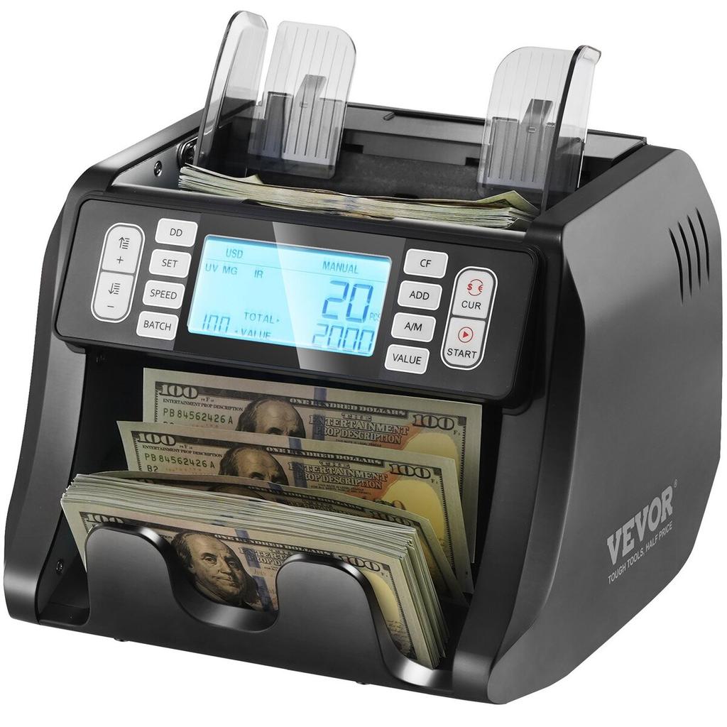 Money Counter Machine Bill Counter with UV MG IR DD Counterfeit Detection
