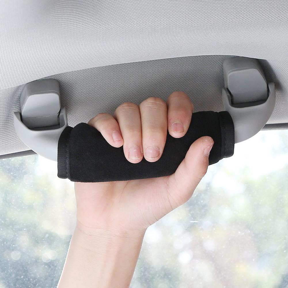 Car Roof Armrest Protective Cover Multi-use Door Handle Safety Belt Soft Anti-Slip Breathable Handle Suede Protection Covers