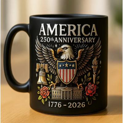 250th Anniversary of The United States Mug (1776 Founding) - Wine & Whiskey Glass Suitable for 4th of July Gifts, Drinkware