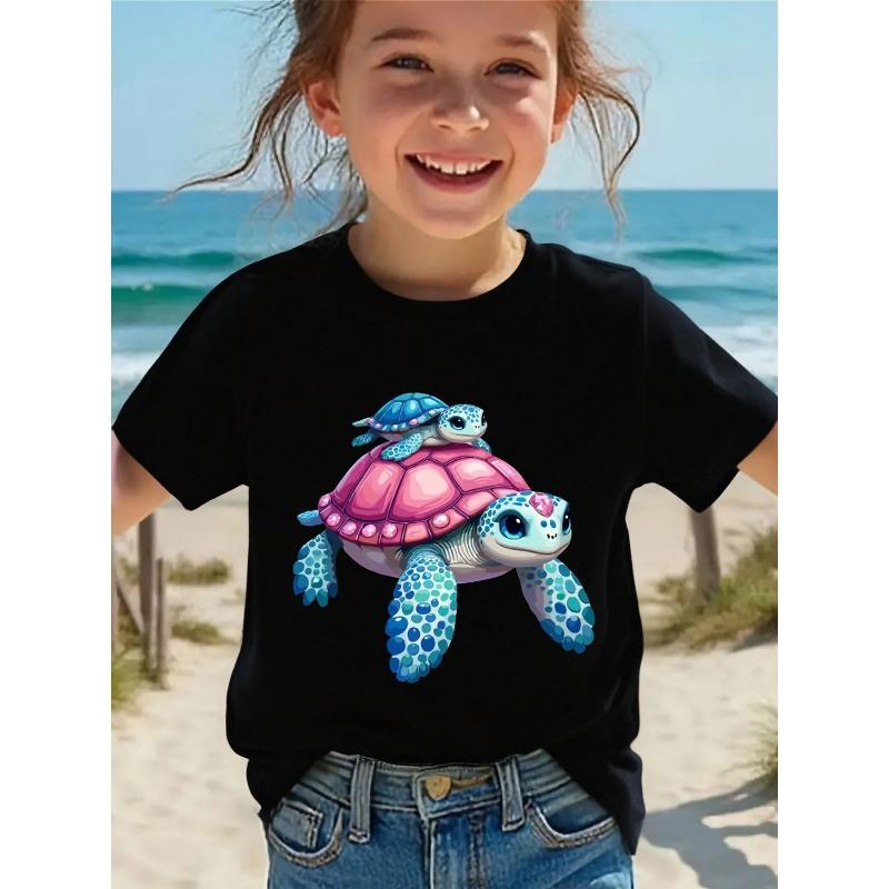 Europäische Größen Mädchen Kurzarm-T-Shirt, Weich Und Bequem Für Den Täglichen Gebrauch, Geeignet Für Zuhause, Draußen Und Sportliche Aktivitäten, Bequem Und Atmungsaktiv