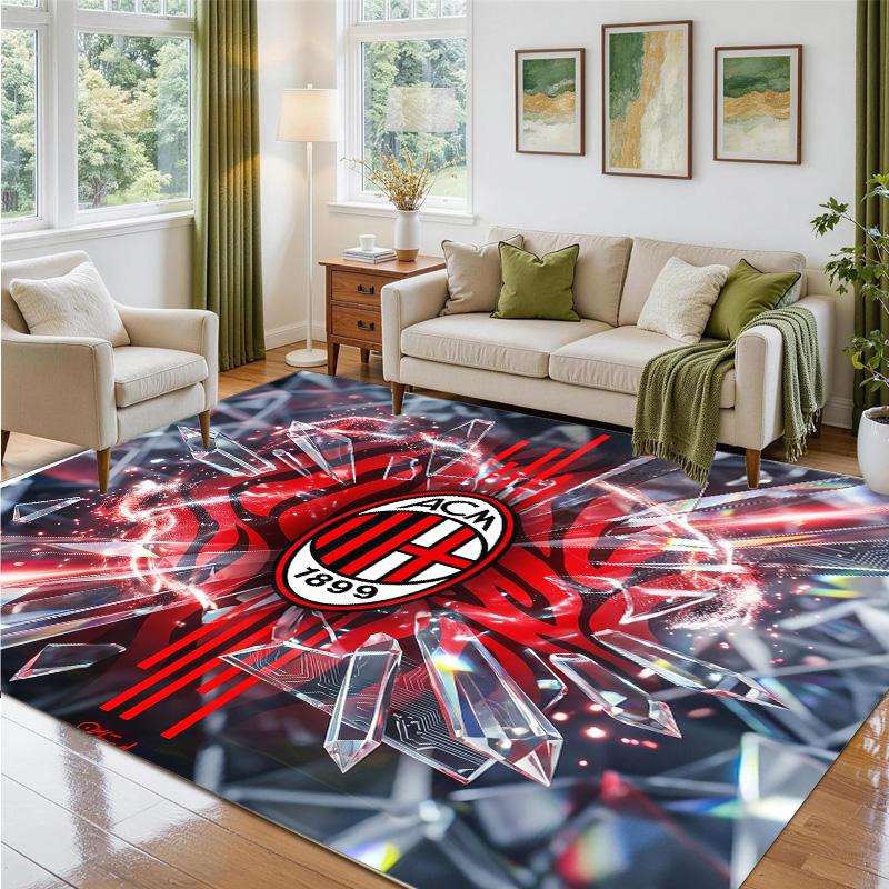 AC Milan Design Crystal Velvet Rug Soft Decorative Mat for Bedroom Entrance