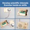 Kit Radio en Bois Bricolage Rétro FM Éducatif STEM Jouet de Construction Kit d'Expérience Scientifique Puzzle 3D Artisanat Cadeau d'Anniversaire Pour Enfants Adolescents