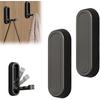 QQM 2Pcs Folding Wall Hooks, Foldable Wall Coat Hooks, Space-Saving Hidden Hooks, Zinc Alloy Heavy Duty Hook for Hanging Coats, Towels, Scarves,