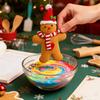 6 Pcs Gingerbread Man Ornaments Fabric Gingerbread Figurine Christmas Tree Decorations for Holiday Home Party Decor