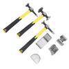 7PCS Auto Body Repair Kit Carbon Steel Heavy Duty Auto Body Hammer and Dolly Set Dent Repair Tools w