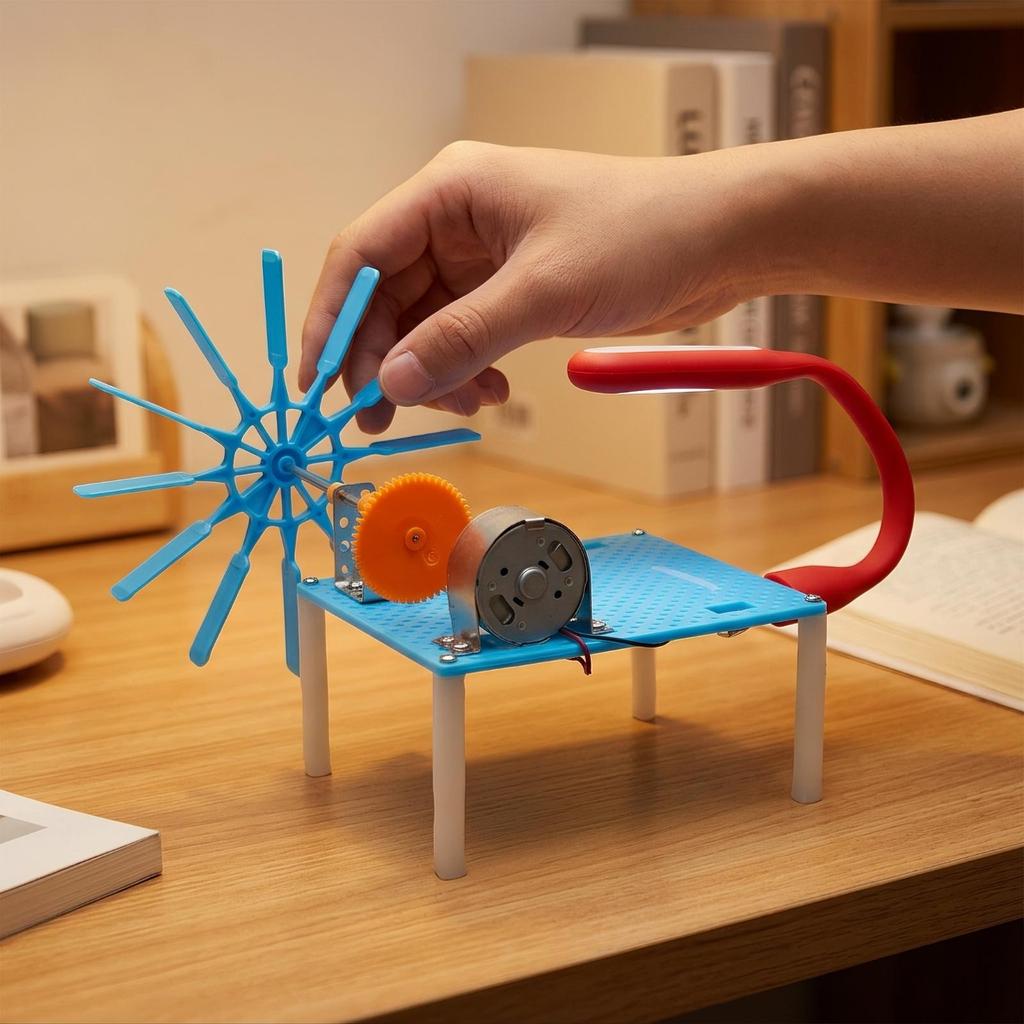 DIY Mini Hydroelectric Generator Kit Classroom Waterwheel Electric