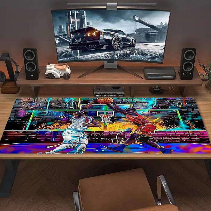 Basketball Match Color Mouse Pad Large Gaming Table Cushion Non-slip Laptop Tablet Big Mousepad XXL Mat Mini PC Playmat With Lock Edge