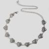 Waist Metal Classic Chain For Women With Heart Pendant And Floral Design For Fashion Accessory