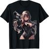 Anime Waifu Graphic T-Shirt, Small, Black