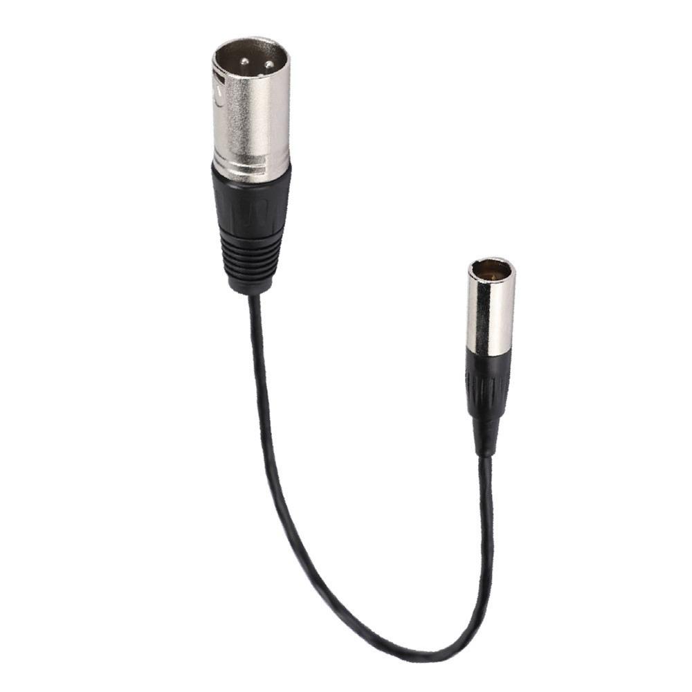 30cm/11.81in Mini XLR 3Pin Male to XLR Male Transfer Cable for Canon Audio Cable Video Recording