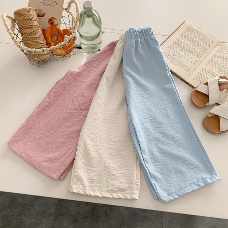 Casual Teen Girl Clothes Kids Girls Pants Solid Color Trousers Children's Pants Cute Elegant Girl Wear