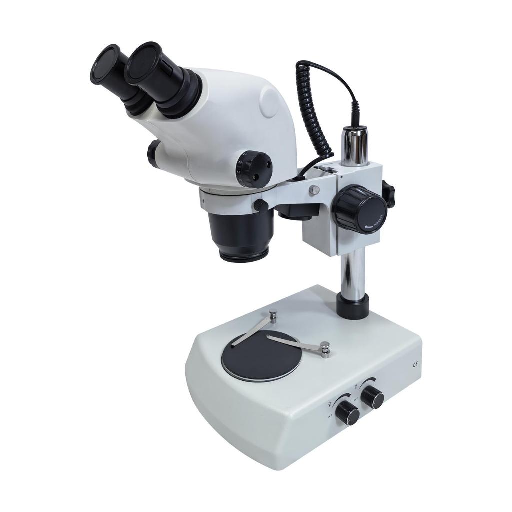 Desktop Stereo Microscope with Side-Opening Binoculars for Jewelry, Watch Repair, Circuit Boards, and Stone Setting.