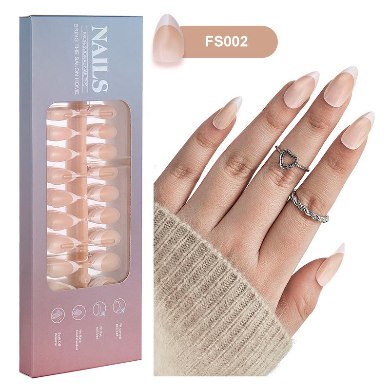 

Накладной ноготь Накладной ноготь Французский ноготь Пластырь для ногтей Короткий миндалевидный ноготь Коробка 150