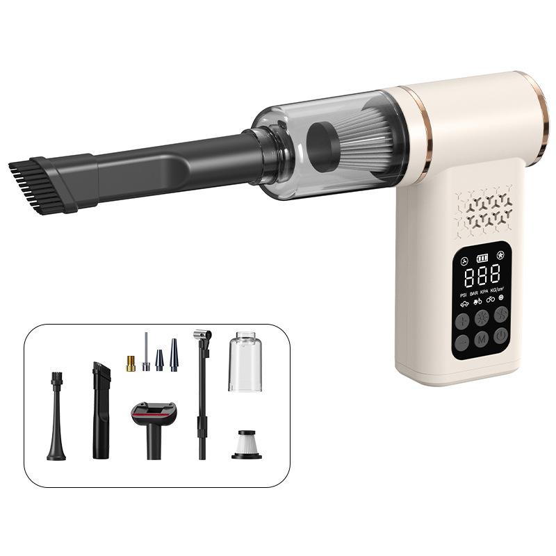 Multipurpose car wireless vacuum cleaner: portable smart tire air pump, digital display air pump Option A
