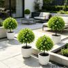 Artificial Green Plants Ground Stake Fake Greenery Plastic Shrubs Plants For Outdoor Garden Patio Yard Landscaping Decoration