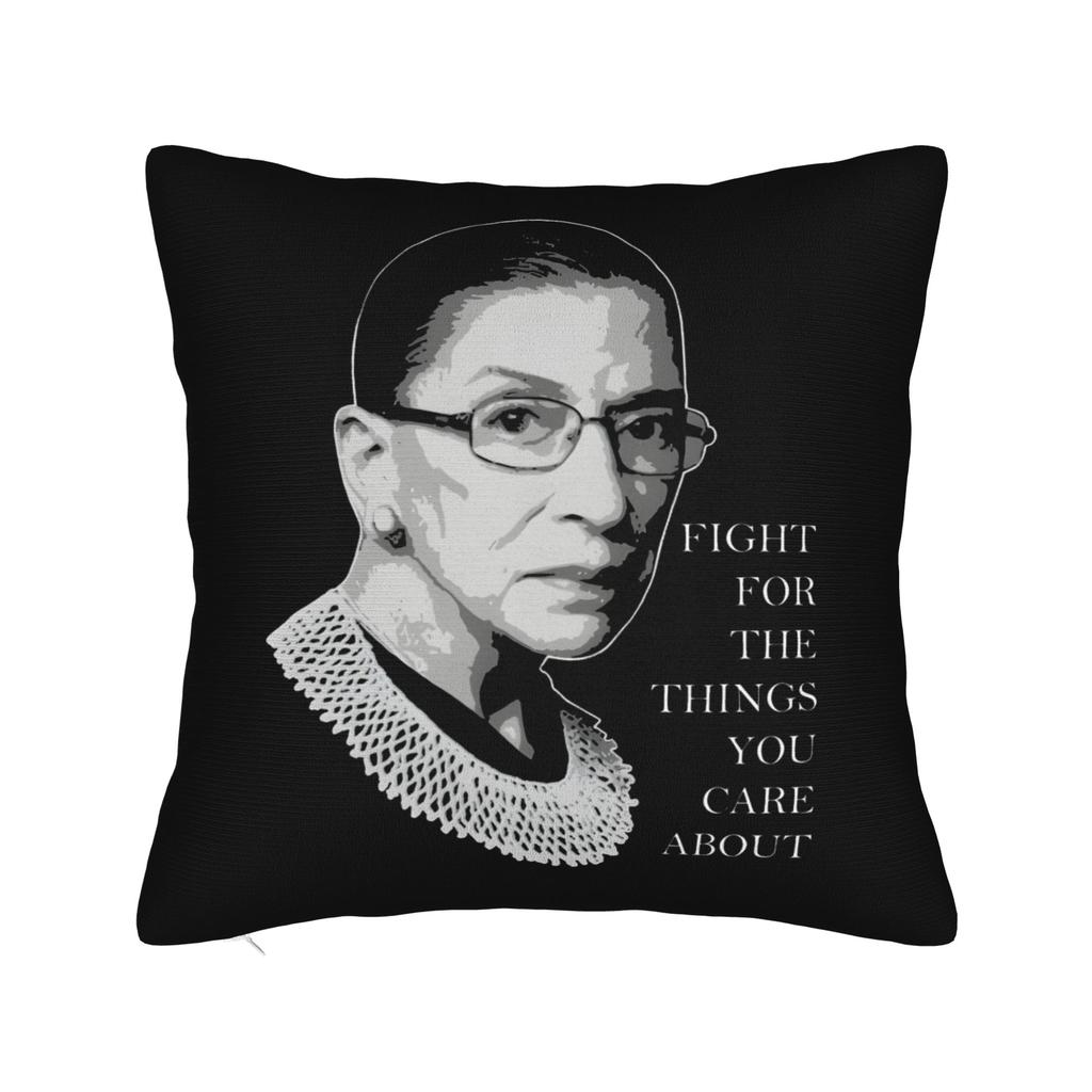 Ruth Bader Ginsburg  Vintage Square Pillowcases Polyester Bed Car RBG Feminist Cushion Case Cool Decor Throw Pillow Case