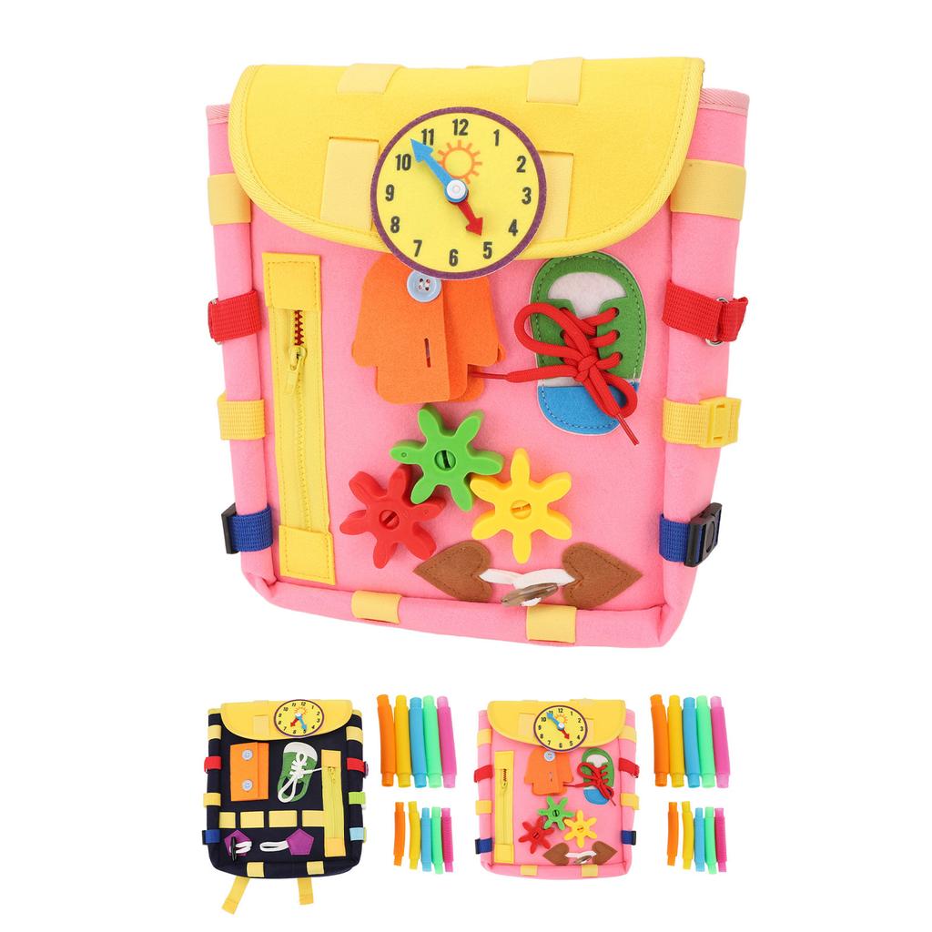 Felt Toddler Backpack with Learning Toys Educational Activity Board for Children Aged 1-3 Digital Nu