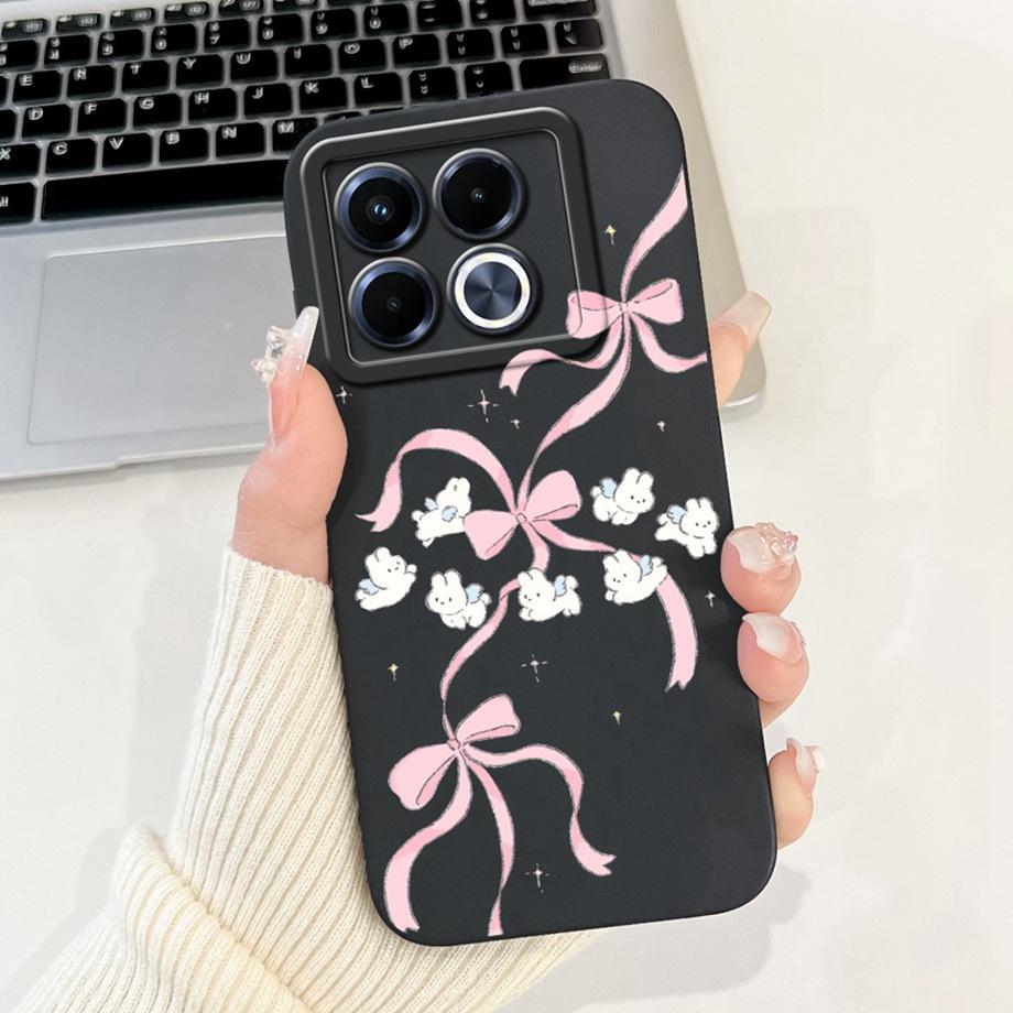 Für Infinix Note 40 5G X6852 Handyhülle Silikon Weiche Rückabdeckung Für Infinix Note40 X6851 Bumper Drachen Katze Blume Schmetterling Tasche