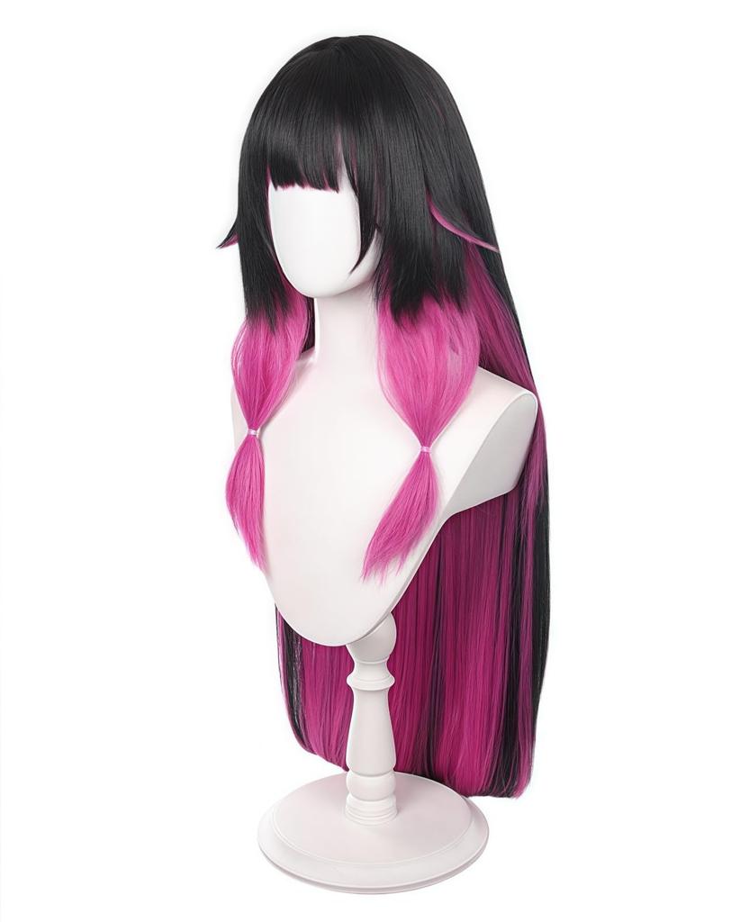 NOKIJP Colombina Moon Girl from Genshin Smooth and Easy to Genshin Impact Snezhnaya Third Place Enforcer Girl Wig, Impact, Cosplay, Heat-Resistant