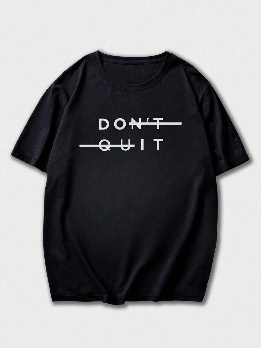 

Unisex s Casual Versatile Simple English Slogan Graphic Short Sleeve T-Shirt M