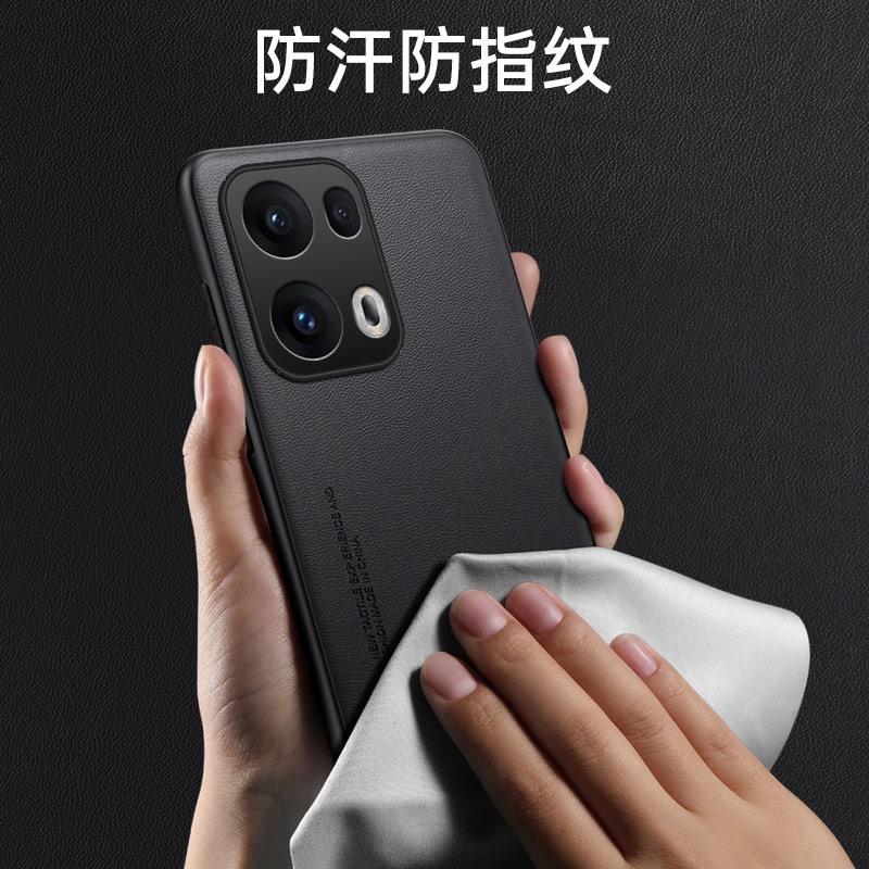Luxury Vegan PU Leather Business Back Case for Oppo Reno 13 Pro / Reno 13 F Matte Soft Silicone Phone Shell Protection Bumper