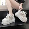 Little White Shoes Women's Spring New Lace-up Casual Single Shoes Platform-soled Fashion Muffin Shoes