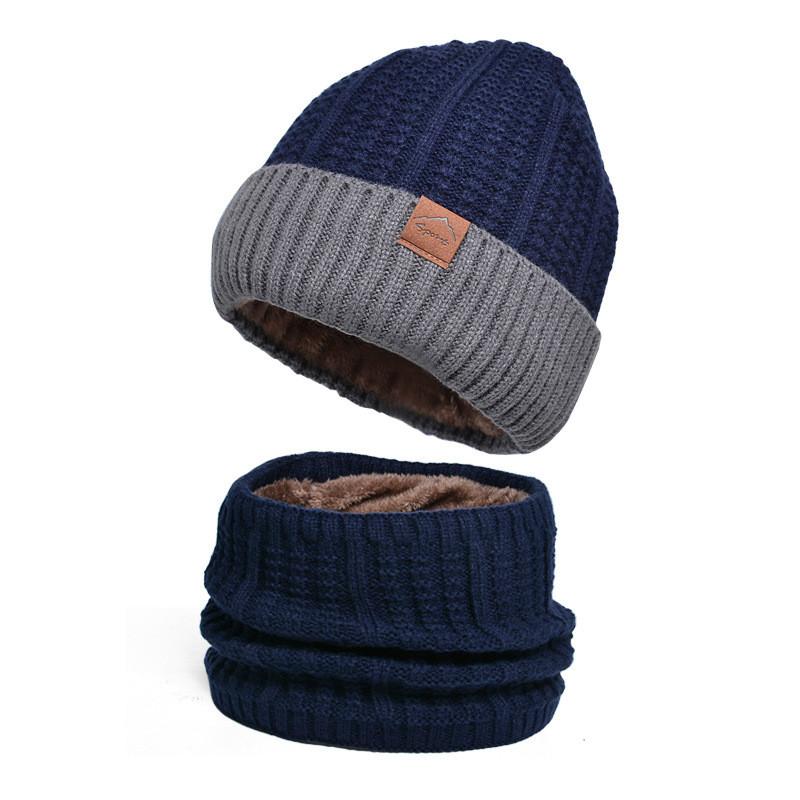 Mens Knitted Hat And Scarf Set With Acrylic Fabric Winter Warmth For Casual Outdoor Use