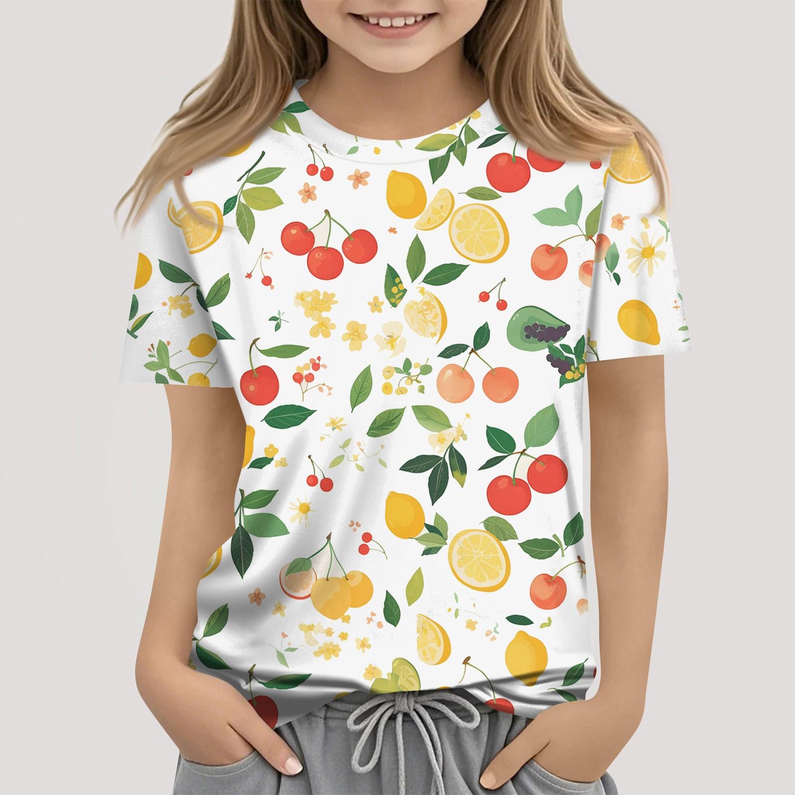 

Футболки для малышей, девочек и мальчиков, детские футболки с короткими рукавами и принтом для мальчиков и девочек 120 жёлтый