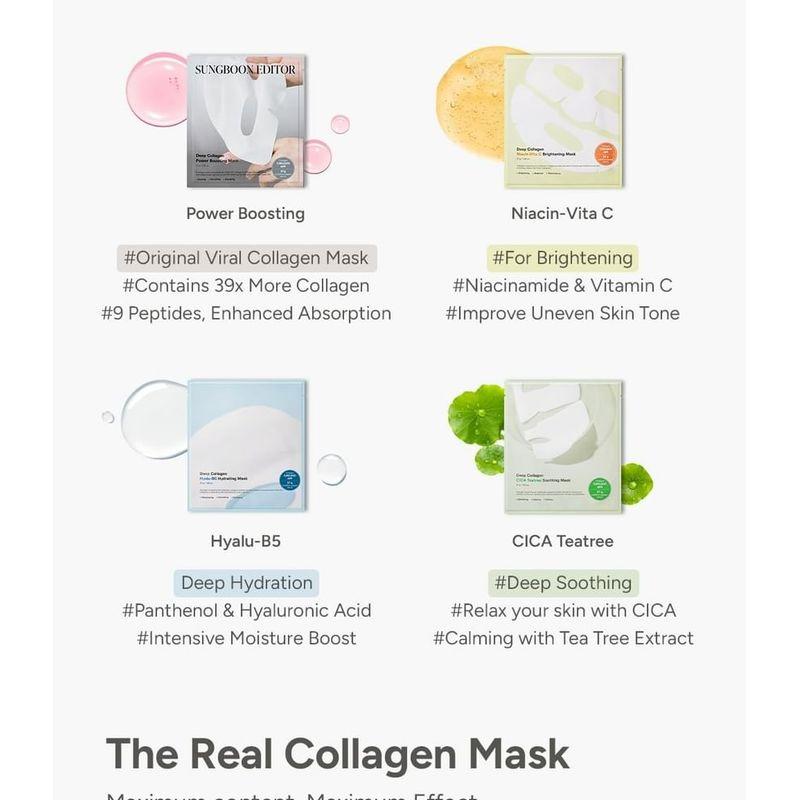 SUNGBOON EDITOR Deep Collagen Mask Set - 4 Types