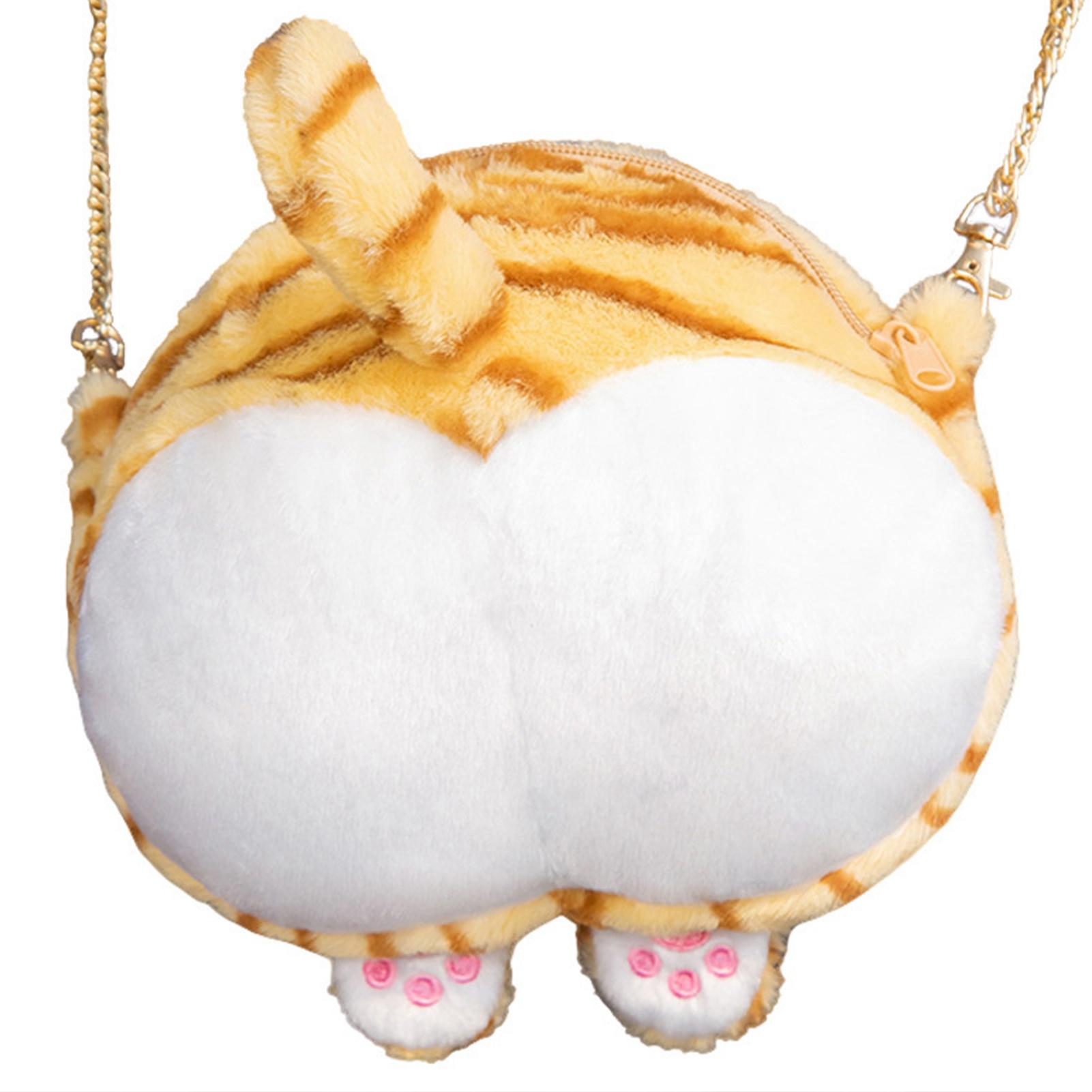 Tiger Plush Headband/Crossbody Bag Cute Plushie Stuffed Doll Birthday Gift Accompany Cute Plush Kids Bags 22x17cm Headband