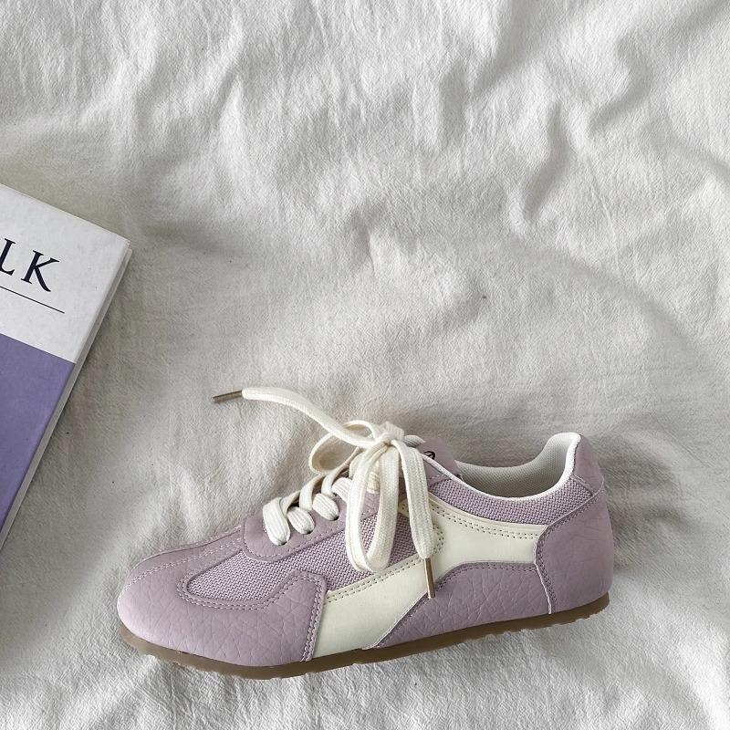 Niche purple retro moral training shoes women's new spring versatile dopamine sports and leisure shoes board shoes