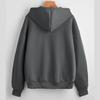 Women's Casual Fleece Zipper Jacket Long Sleeve Loose Solid Color Sweatshirt Top