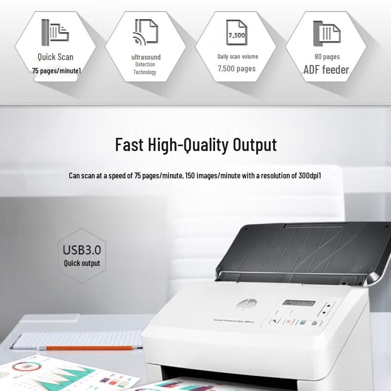 HP ScanJet Enterprise Flow N7000 S3 Sheet-Feed Scanner CN plug (adapter included)