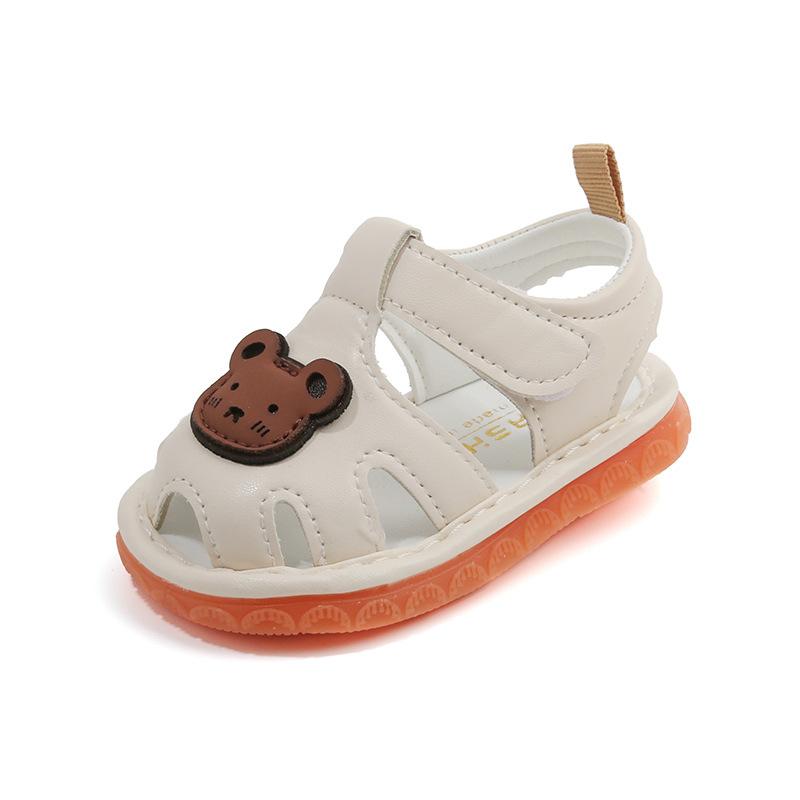 Baby Walking Shoes Non-slip Soft Sole for Toddlers Kids Sandals with Cute Bears 2025 Summer New Girls Cartoon Shoes Cute Boys