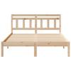Brown Bed Frame 120 x 200 cm Solid Pine Wood