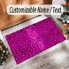 Lion Tiger Theme Crystal Velvet Rug Personalized Custom Name Text Soft Floor Mat Home Decor