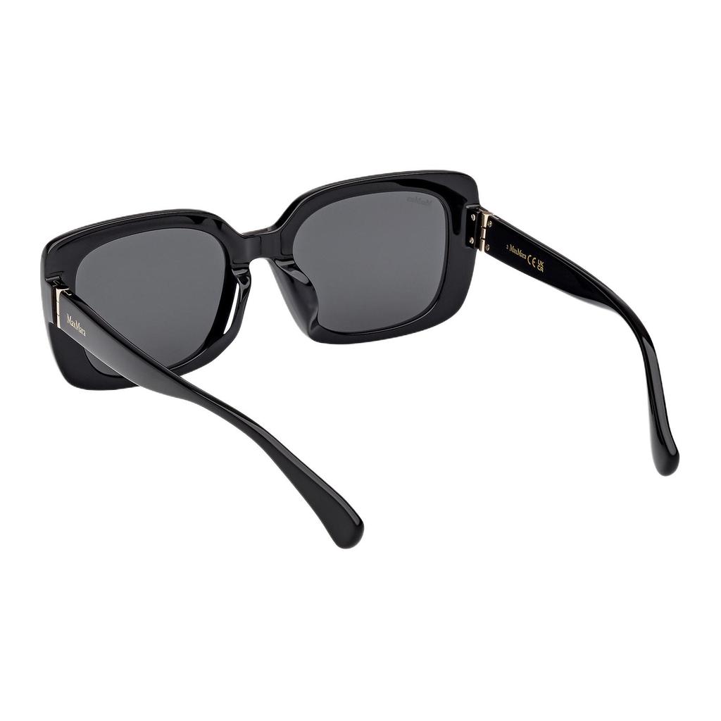 MaxMara Fashion Casual Square Sunglasses Unisex Sunglasses Black MM0155K-01A
