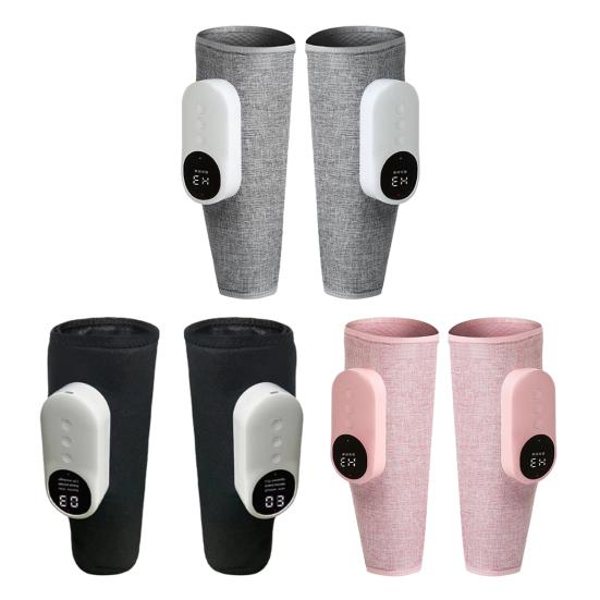 Leg Massager with Heating Function Digital Display Intelligent Auto Timer Rechargeable Thermal Vibration Pressure Massage Machine