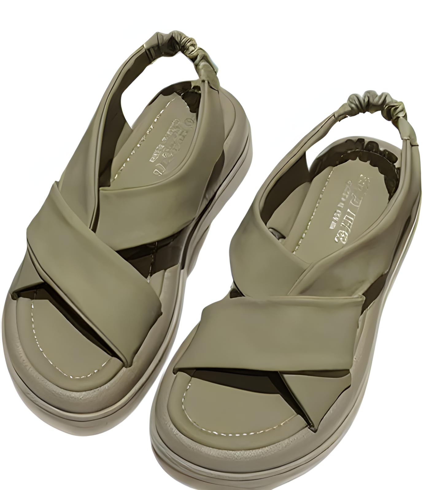 

Nibunnoichi Style Flat Sandals with Thick Cross Sports Comfortable for Spring and Casual Sandals with Elastic Korean Size [1/2style] Sandals, Soles,