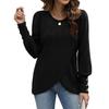 Women's Autumn Winter Fashion Knitwear - O-Neck Cardigan Sweater with Split and Drop Shoulder