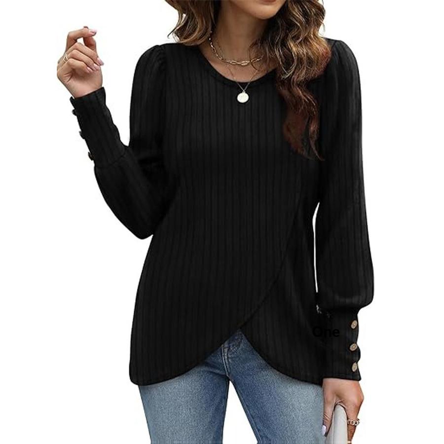 Women's Autumn Winter Fashion Knitwear - O-Neck Cardigan Sweater with Split and Drop Shoulder