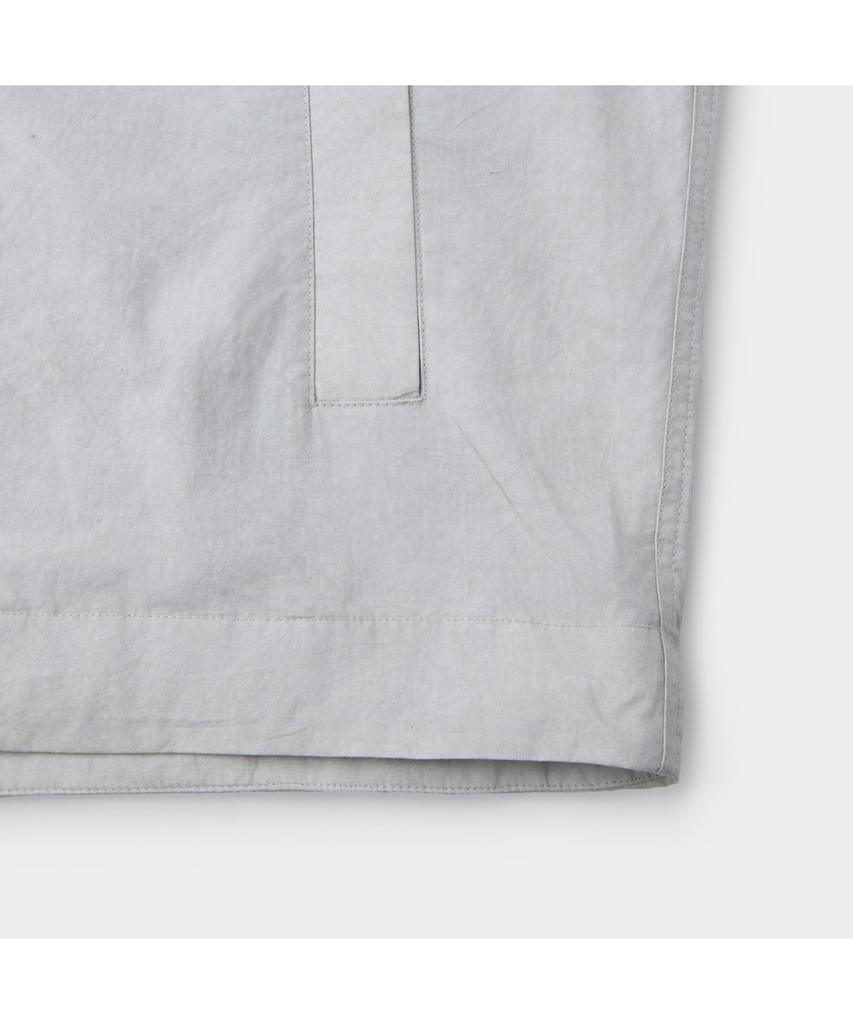 Customellow Gray Dyed Fabric Hood Jacket C9Uam26112Gyl