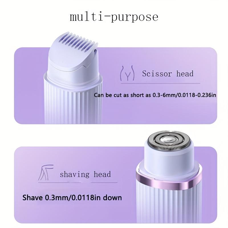 Dual-Head 2-in-1 Women's Electric Shaver - Wet/Dry Use for Legs, Underarms & Bikini, Rechargeable & Cordless