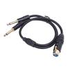 3 Pin XLR to 1 4in Microphone Cable Excellent Sound Quality Plug and Play XLR Female Dual 6.35mm Cable for Amplifier