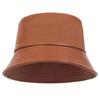 Fisherman Bucket Leather PU Faux Personality Color Plain Solid Neutral Gender Women  Men For Caps Hats Fishermen Outdoor Casual Cap Sunscreen Hat