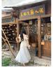 High quality] "Princess on the Run Dress" summer short-sleeved dress women's pure cotton vacation style, thin waist jumpsuit